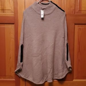 New York & Company Button Neck Poncho